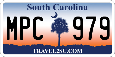 SC license plate MPC979