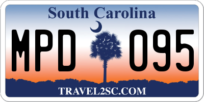 SC license plate MPD095