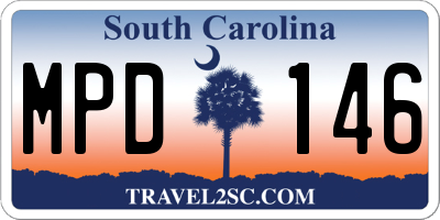 SC license plate MPD146