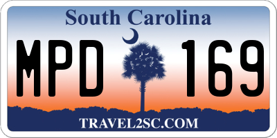 SC license plate MPD169