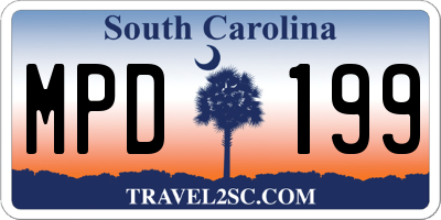 SC license plate MPD199