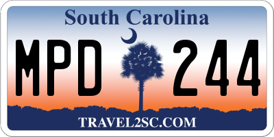 SC license plate MPD244
