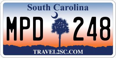 SC license plate MPD248