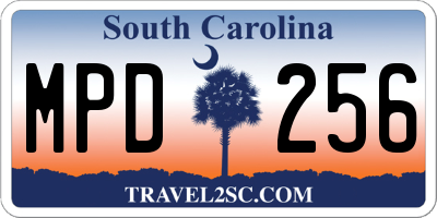 SC license plate MPD256