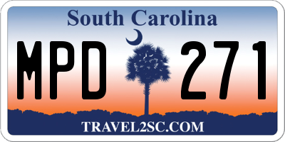 SC license plate MPD271