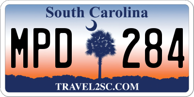 SC license plate MPD284