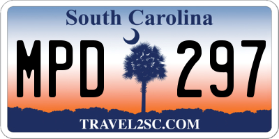SC license plate MPD297