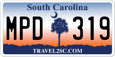 SC license plate MPD319