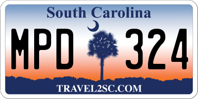 SC license plate MPD324