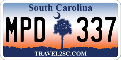 SC license plate MPD337