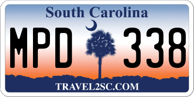 SC license plate MPD338
