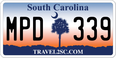 SC license plate MPD339