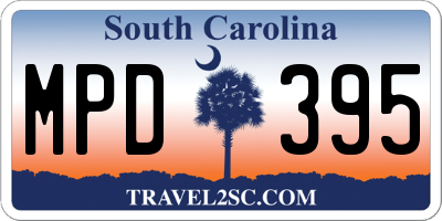 SC license plate MPD395