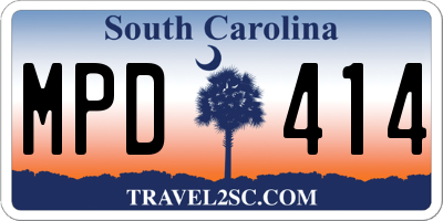SC license plate MPD414