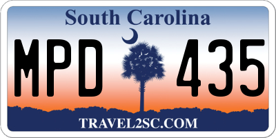 SC license plate MPD435