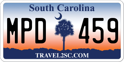 SC license plate MPD459