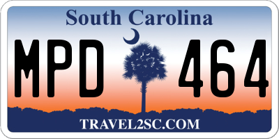 SC license plate MPD464