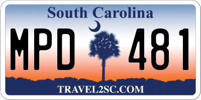 SC license plate MPD481