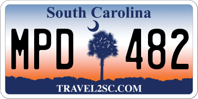 SC license plate MPD482
