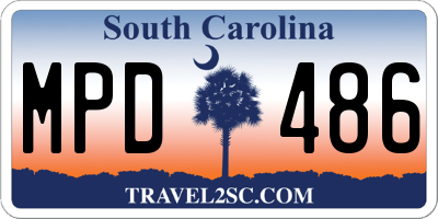 SC license plate MPD486