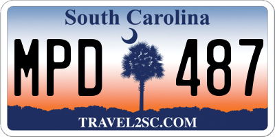 SC license plate MPD487