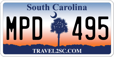 SC license plate MPD495