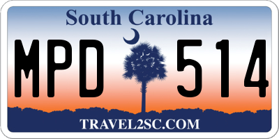 SC license plate MPD514