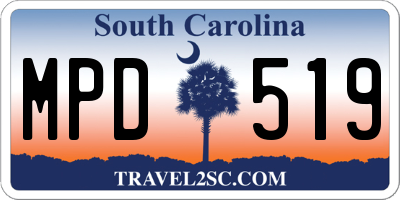 SC license plate MPD519