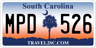 SC license plate MPD526