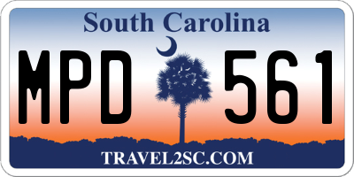SC license plate MPD561