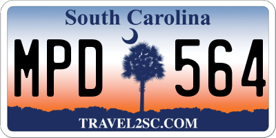 SC license plate MPD564