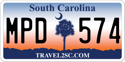 SC license plate MPD574