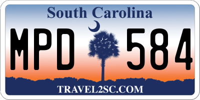 SC license plate MPD584