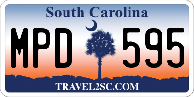 SC license plate MPD595