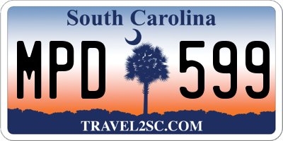 SC license plate MPD599