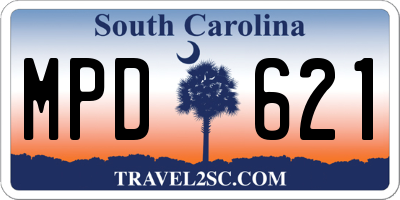 SC license plate MPD621