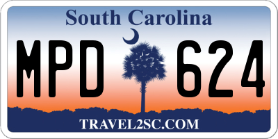 SC license plate MPD624