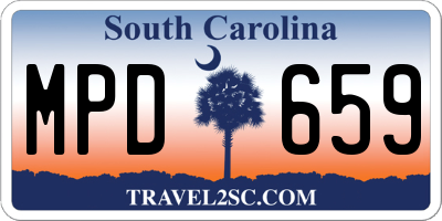 SC license plate MPD659