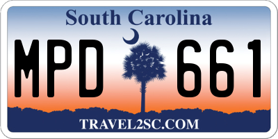 SC license plate MPD661