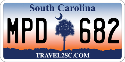 SC license plate MPD682