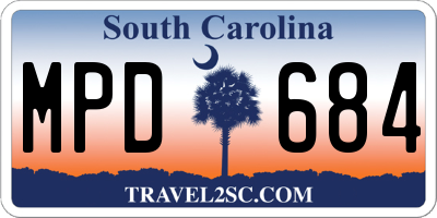 SC license plate MPD684