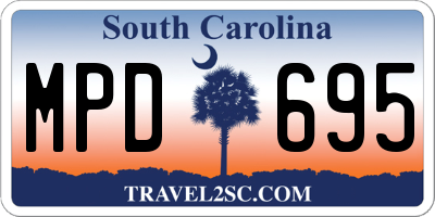 SC license plate MPD695