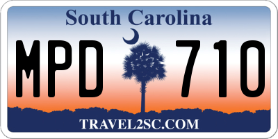 SC license plate MPD710