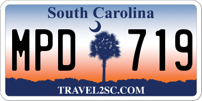 SC license plate MPD719