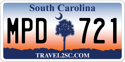 SC license plate MPD721