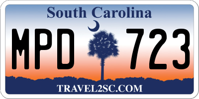 SC license plate MPD723