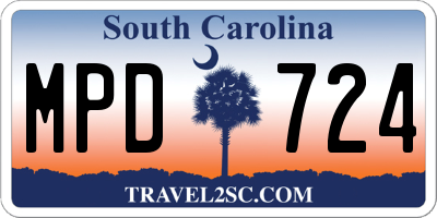 SC license plate MPD724