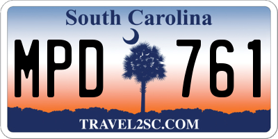 SC license plate MPD761