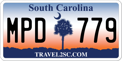 SC license plate MPD779