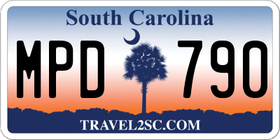 SC license plate MPD790